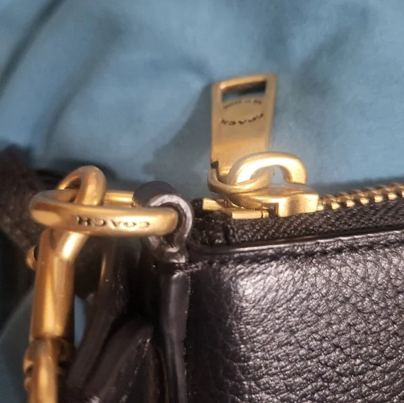 Coach Polly Leather Crossbody Black Original Owls Print NWOT Turnlock - Picture 8 of 11